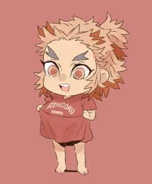 Adorable Rengoku Chibi Illustration