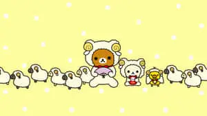 Rilakkuma smiles on a laptop