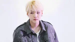 Serious Blonde Suga BTS