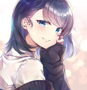Small Grin Cute Anime Girl iPhone