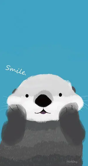 Smiling Otter Girly iPhone