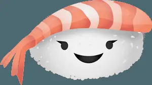 Smiling Sushi Character Illustration