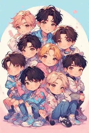 stray kids kpop Chibi Wallpaper – Cute Anime