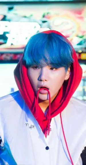 Suga BTS With Blue Hair
