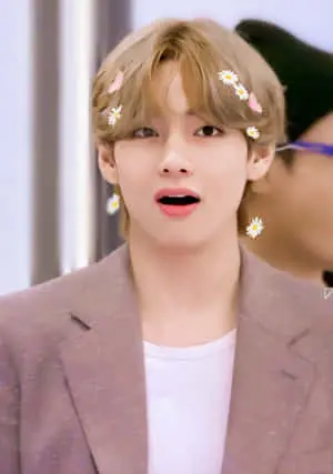 Image  Taehyung of BTS Showing His Cute Side