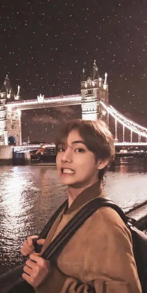 Taehyung's Adorable Charm - Captivating Close-up Shot