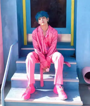Cute Taehyung Showing a Peace Sign 