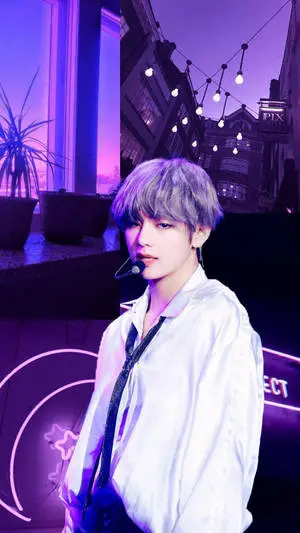 Taehyung Cute On Purple Stage