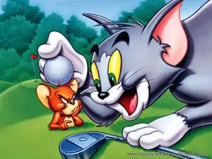Tom And Jerry Cartoon Golf Scene