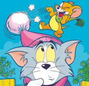 Tom and Jerry having a laugh together