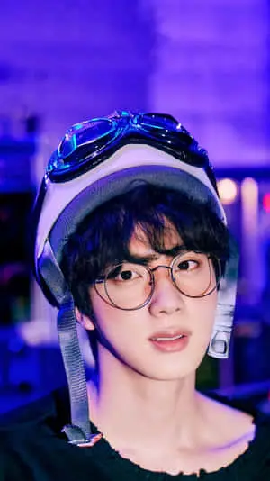 Jin on His Eyeglass V Bts Phone
