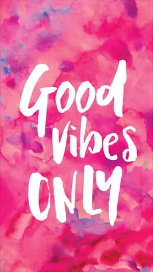 Pink Watercolor Good Vibes iPhone