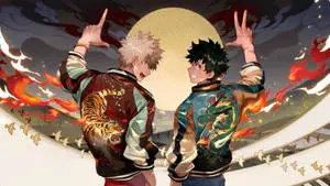Villain Deku And Bakugo Jacket Aesthetic