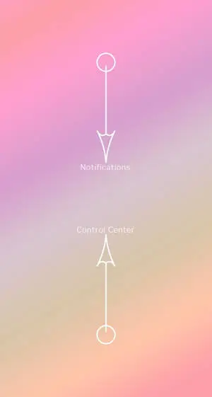White Arrows Cute iPhone Lock Screen