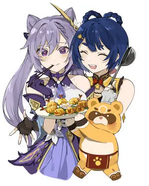 Xiangling And Keqing