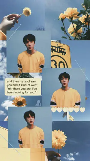 Yellow And Blue BTS Jin Aesthetic