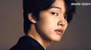  Caption: Yeo Jin Goo-striking his graceful pose for Marie Claire. 
